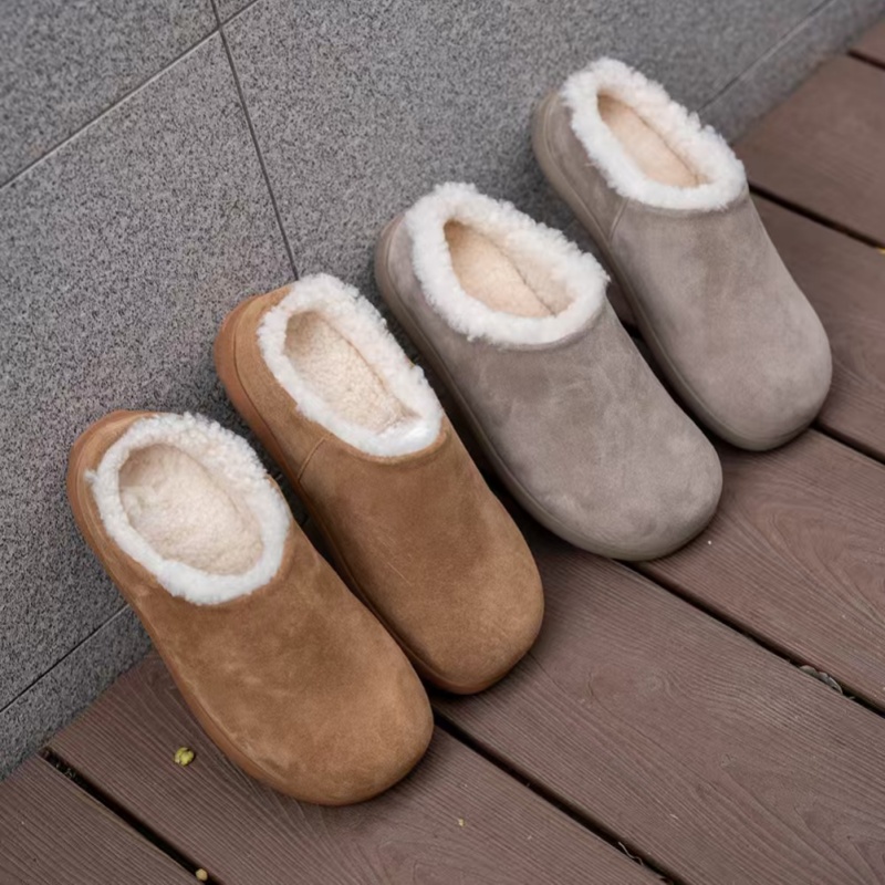 ‘’半包小土豆‘’  博肯雪地靴 一脚蹬羊毛雪地靴 时尚休闲加绒女鞋