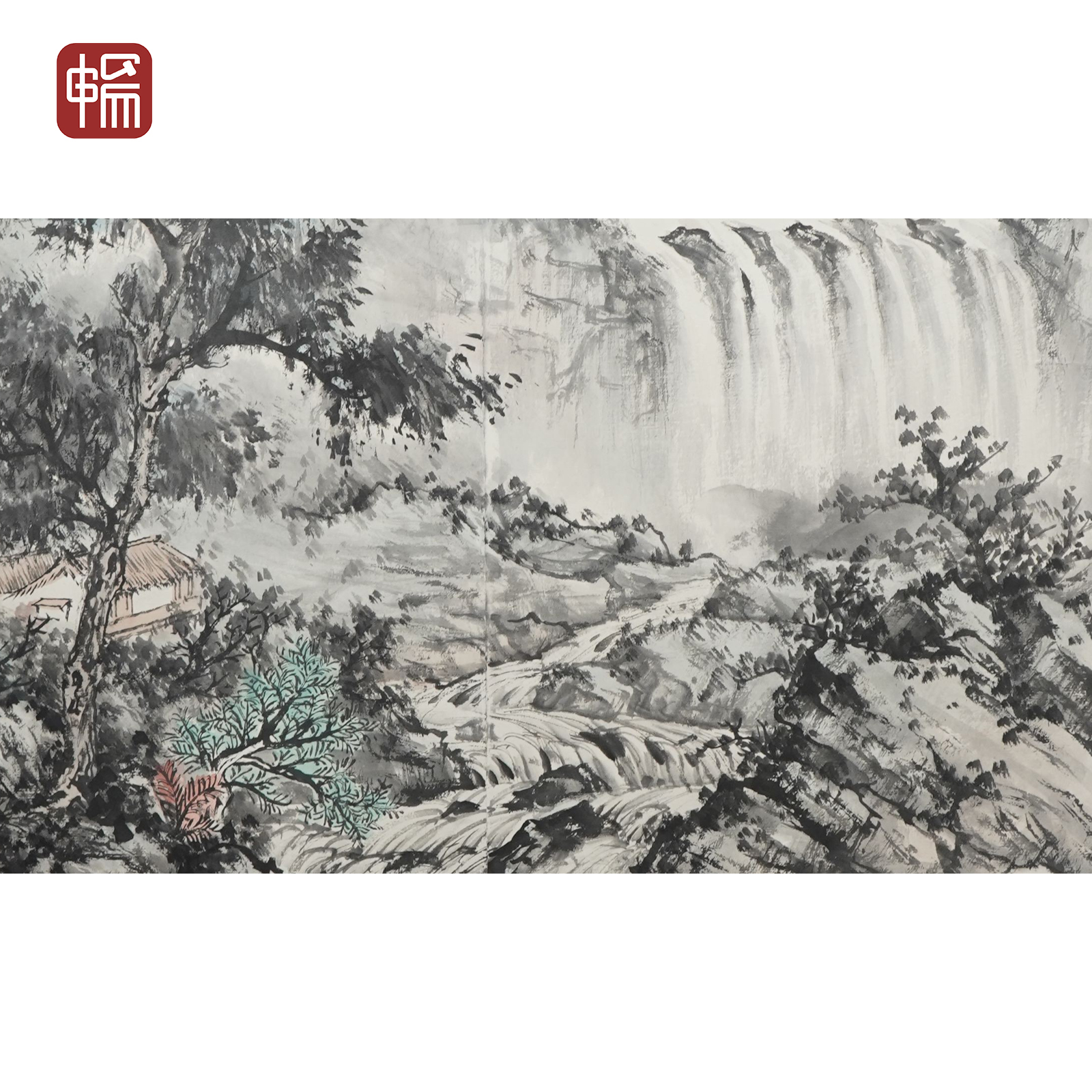 JH143 近现代《山水》49*34（1.49平尺）纸本镜片   YM