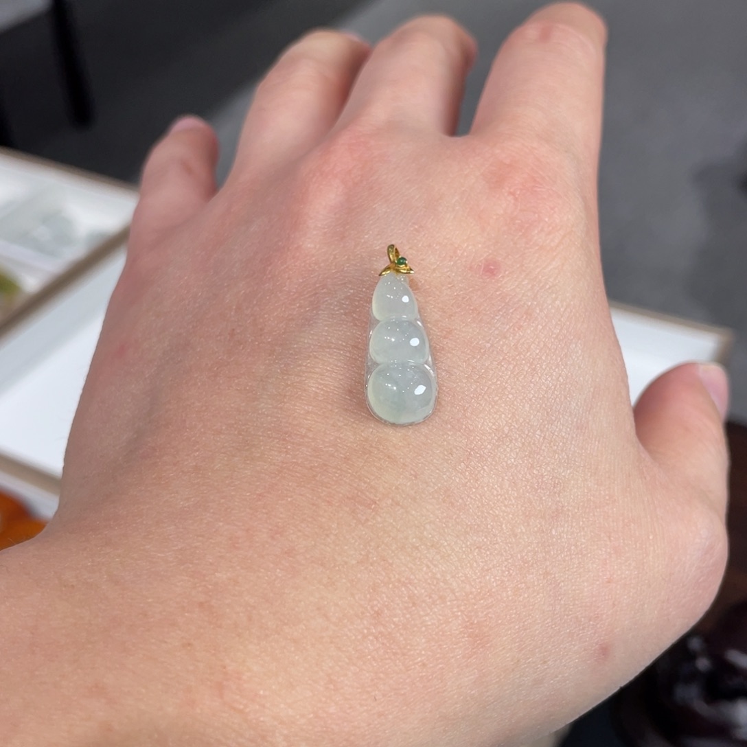 翡翠颈饰18K金镶嵌多样性发货 拍一发一