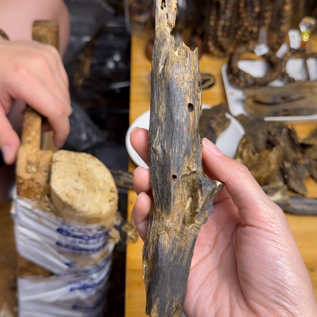 沉香沉香碎屑张勺子品种块料33克