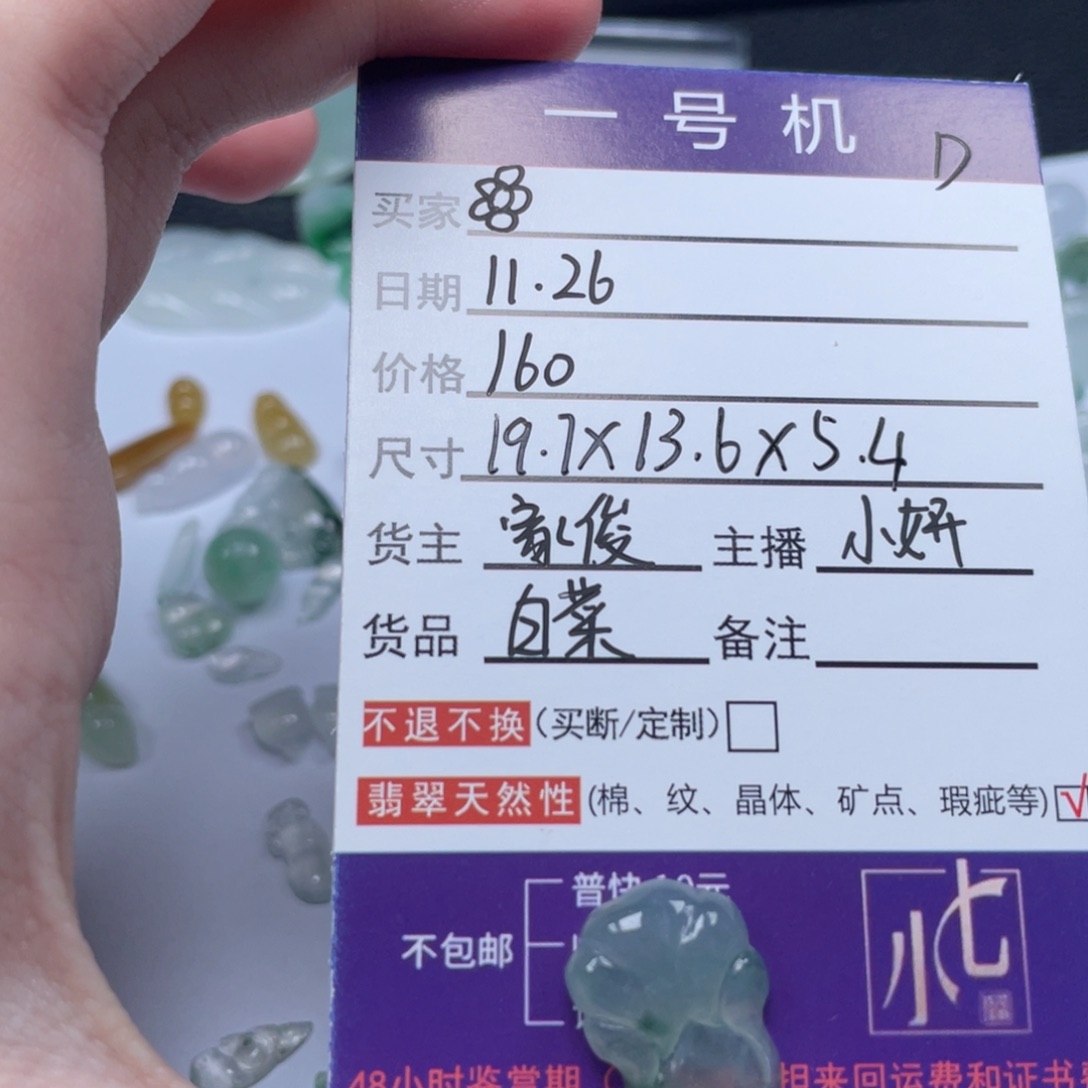 ****翡翠未镶嵌颈饰翡翠