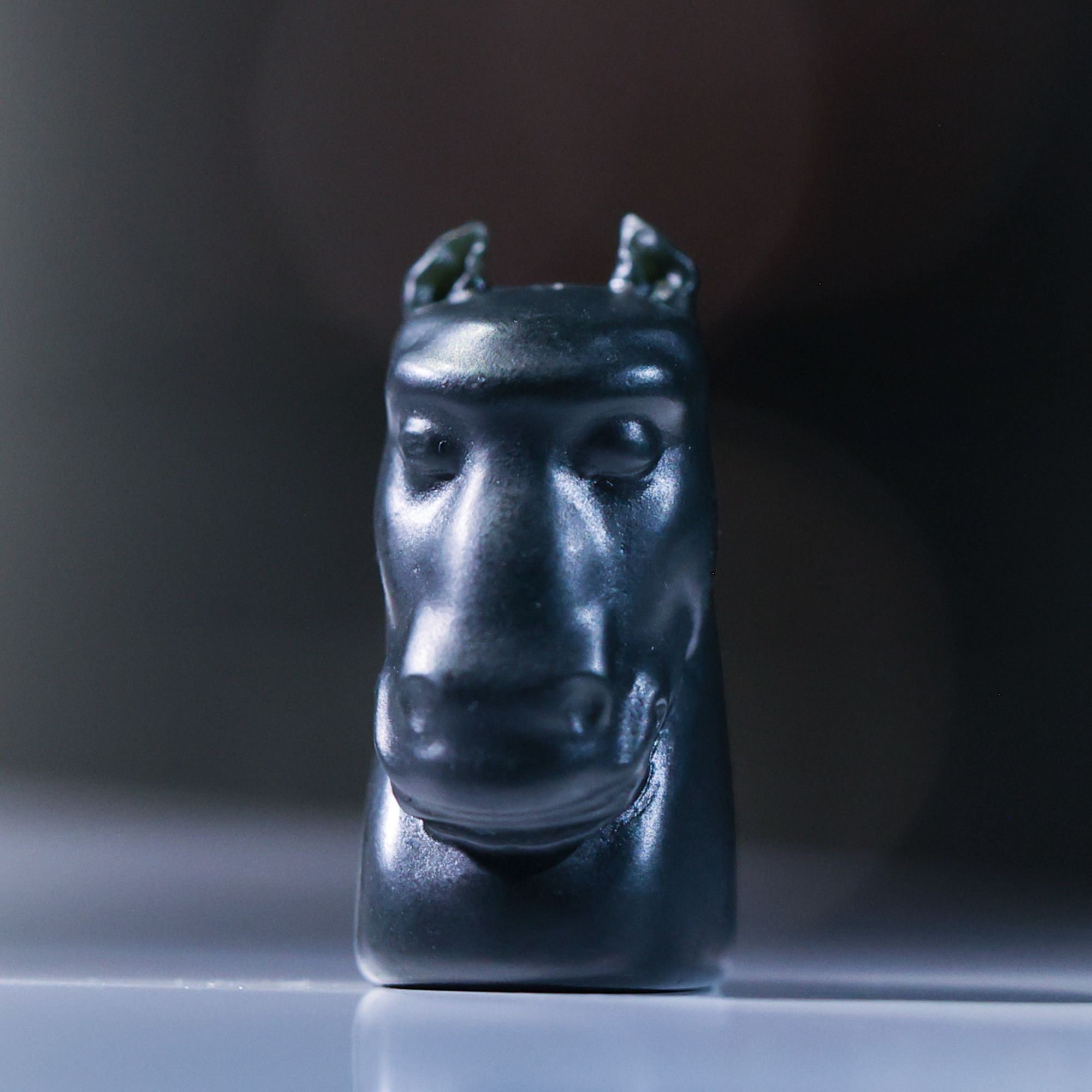 【庄家】长物志系列 马年特别设计款 和田墨玉马首吊坠 多样性发