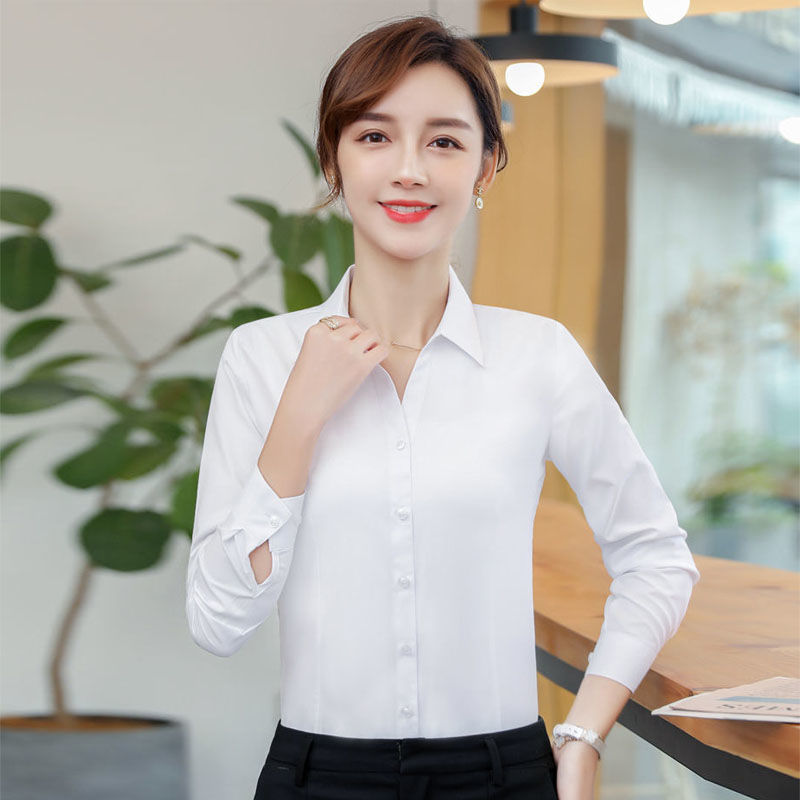 （不是图片款，直播间扣号下单！！！）职业正装春秋气质显瘦免烫衬衣女