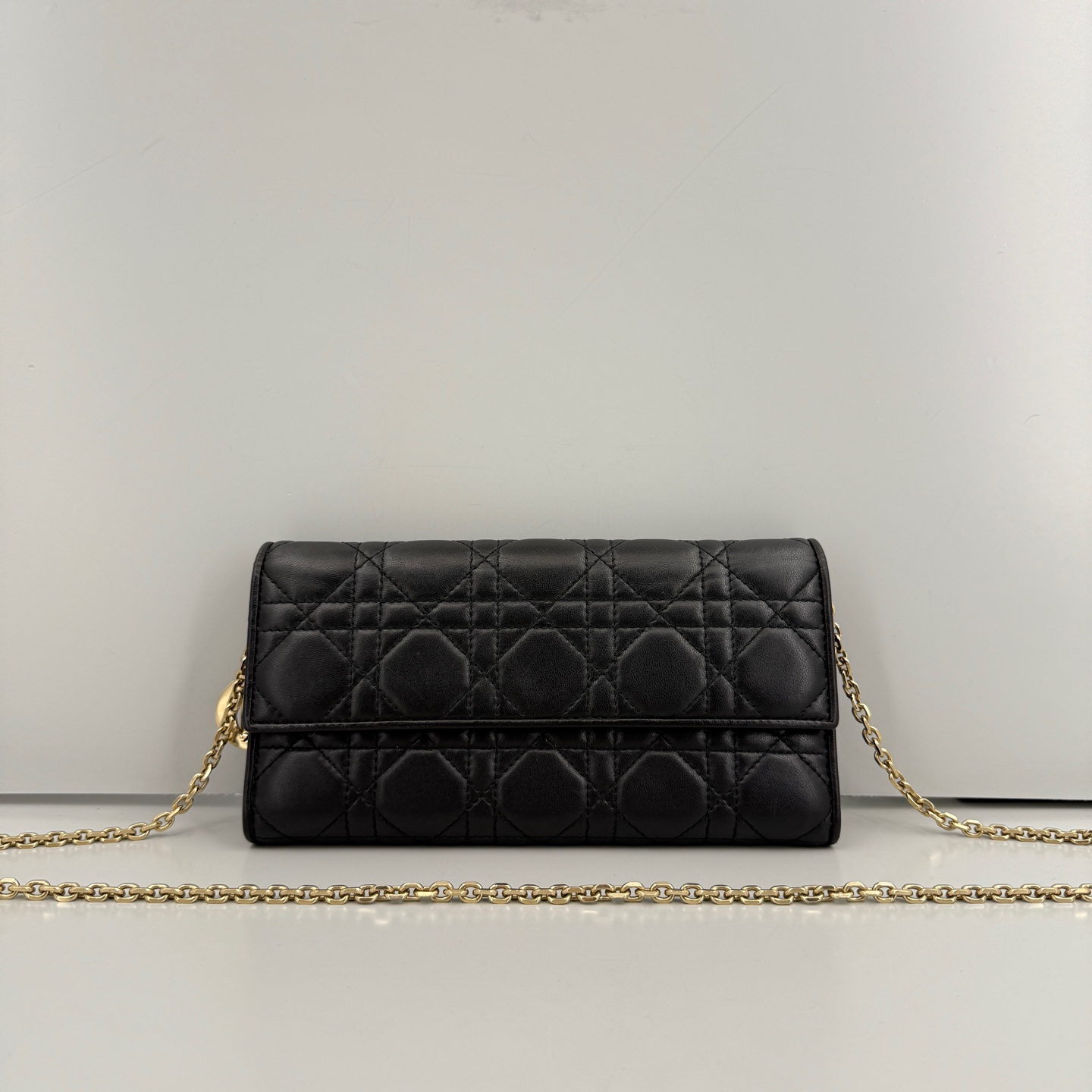 95新 DIOR/迪奥 优选/Lady黑金藤格纹小号链条包/21×11×3/Z11262