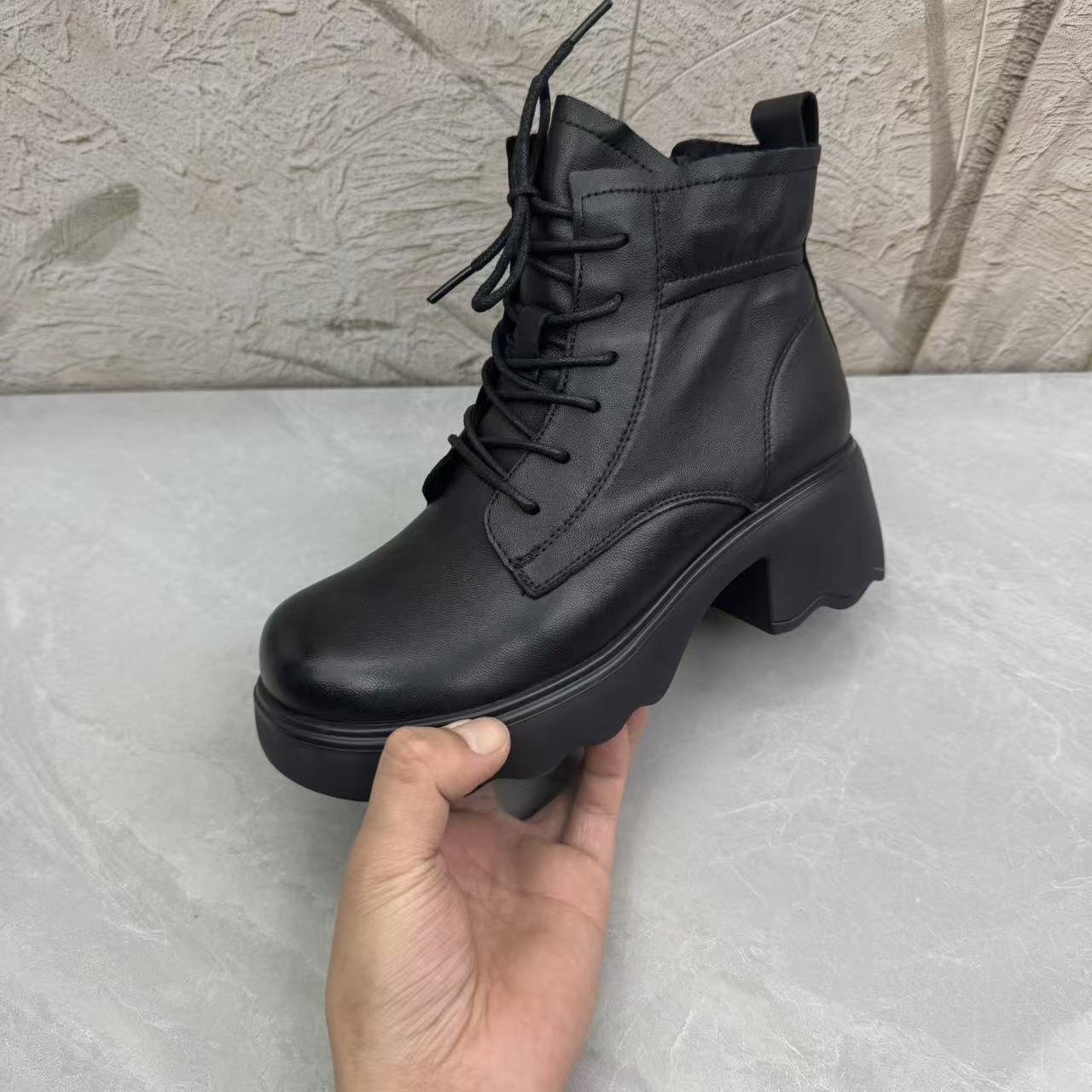 短靴女女靴子（牛皮）53112 绒 