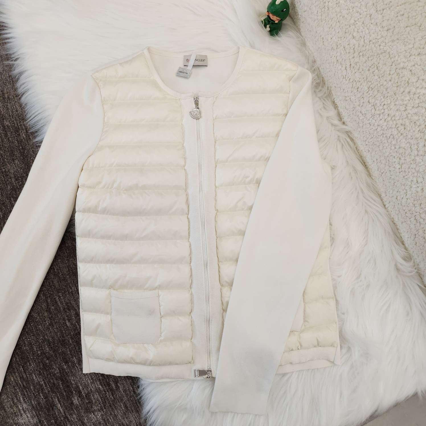 99新 MONCLER Y3307 米白色拼接羽绒服 M码