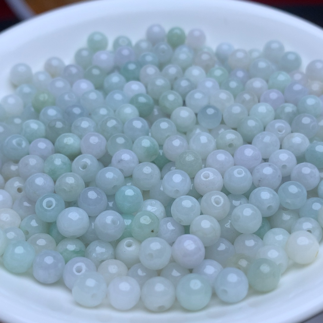 【闪购商品】翡翠手链未镶嵌卡5.4冰绿白100个