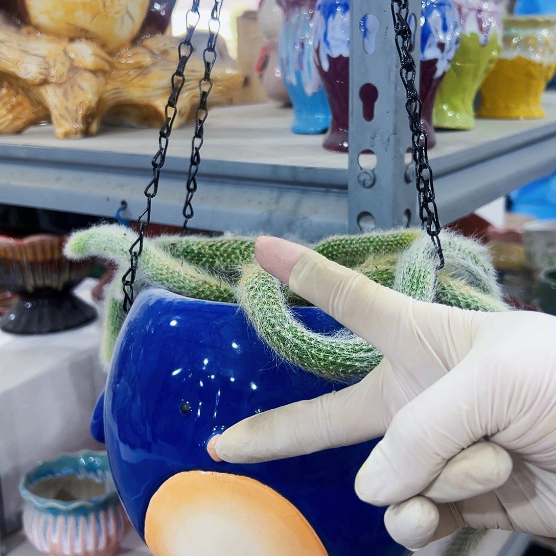 有孔，外贸尾单陶瓷花盆凑单10米包邮两个