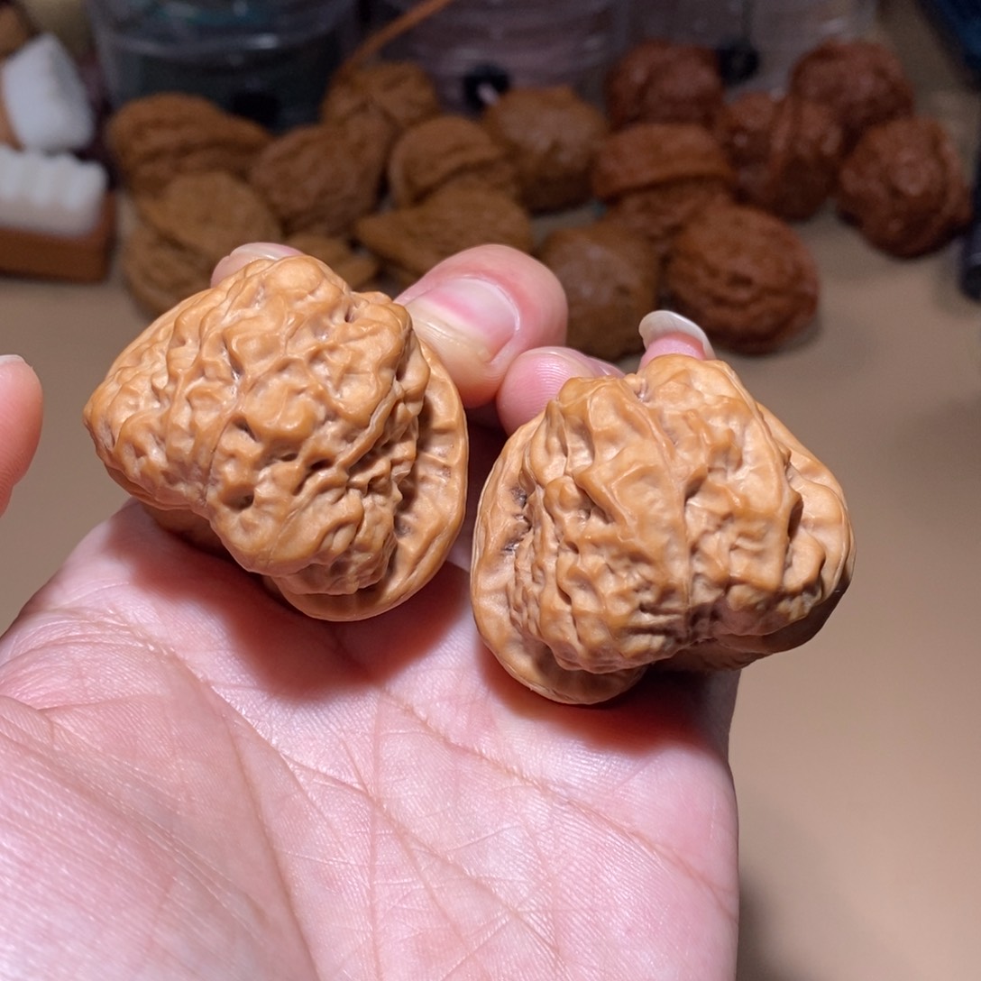 文玩核桃把件全品无修42尺A级怀柔蛤蟆头