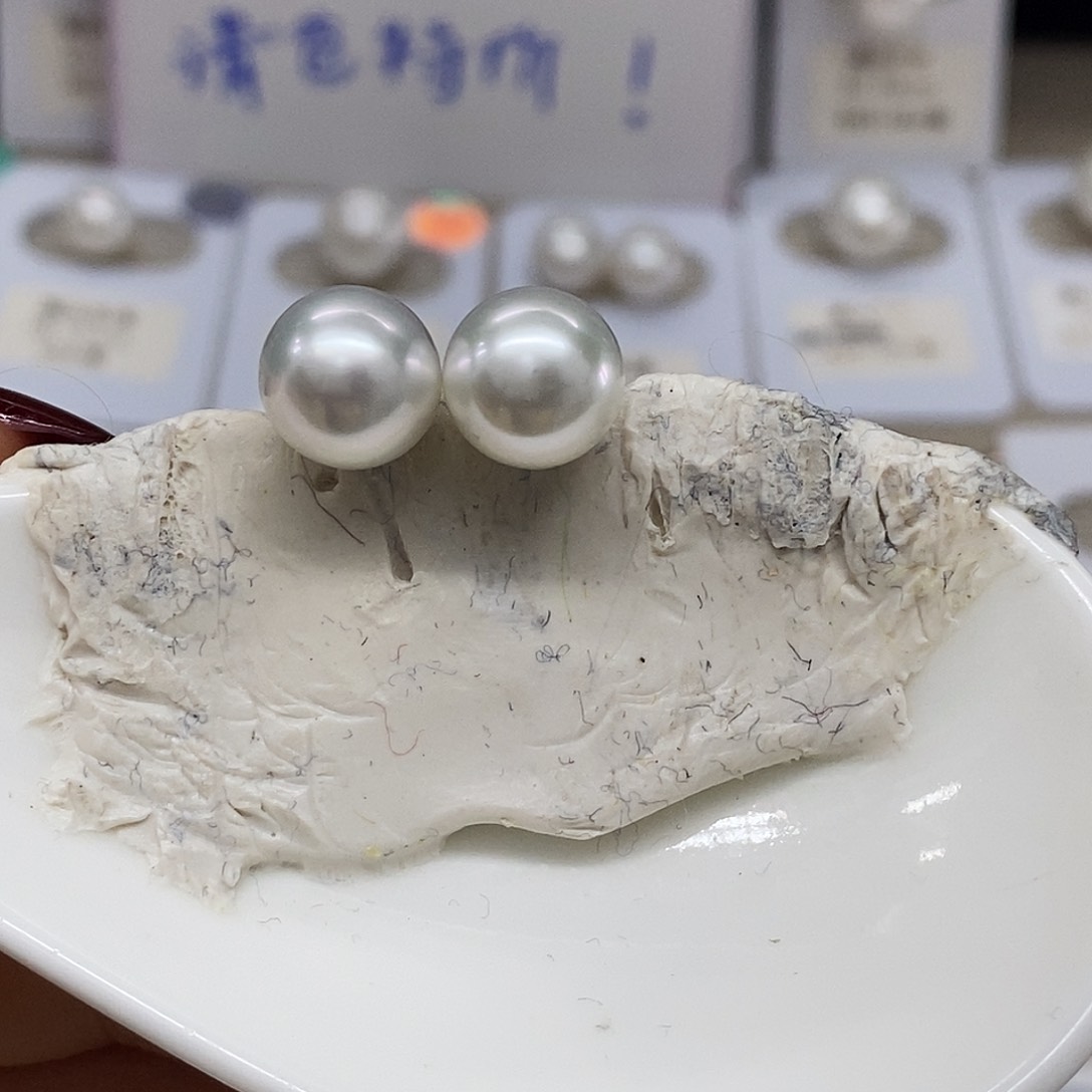 未镶嵌澳白9➕近圆海水珍珠