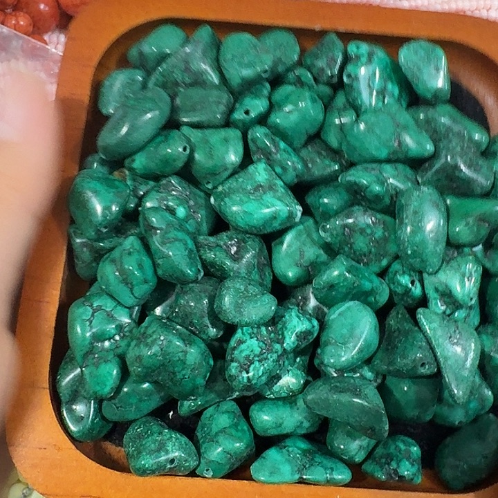 玛瑙/玉髓合金珠宝半成品5个绿色小号随行