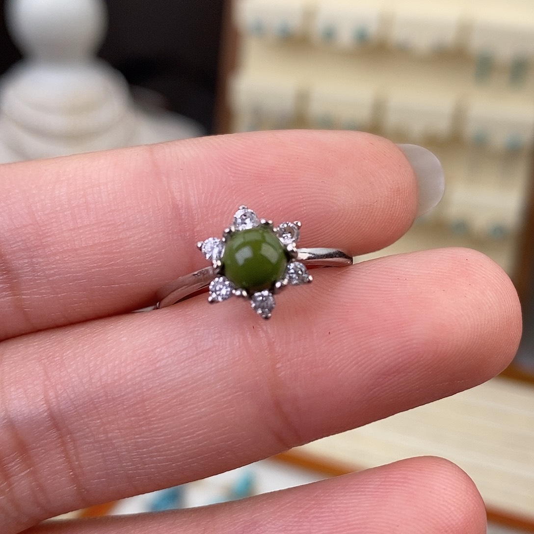 绿松石戒指银S925镶嵌