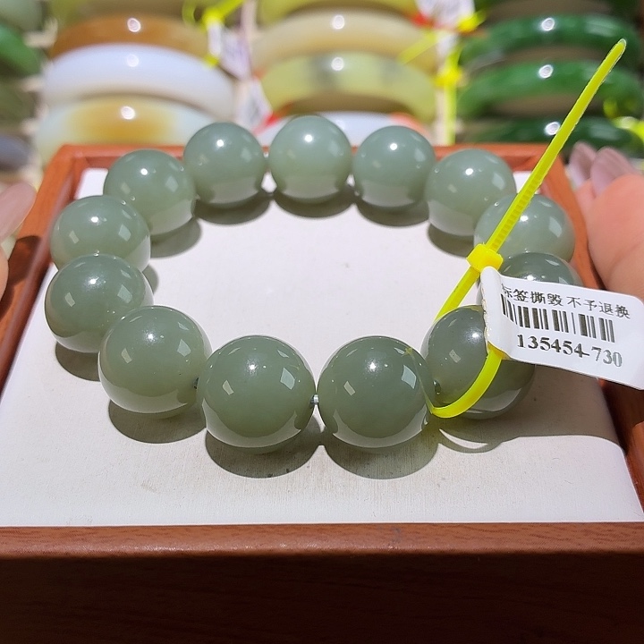 和田玉未镶嵌手镯17号卡16