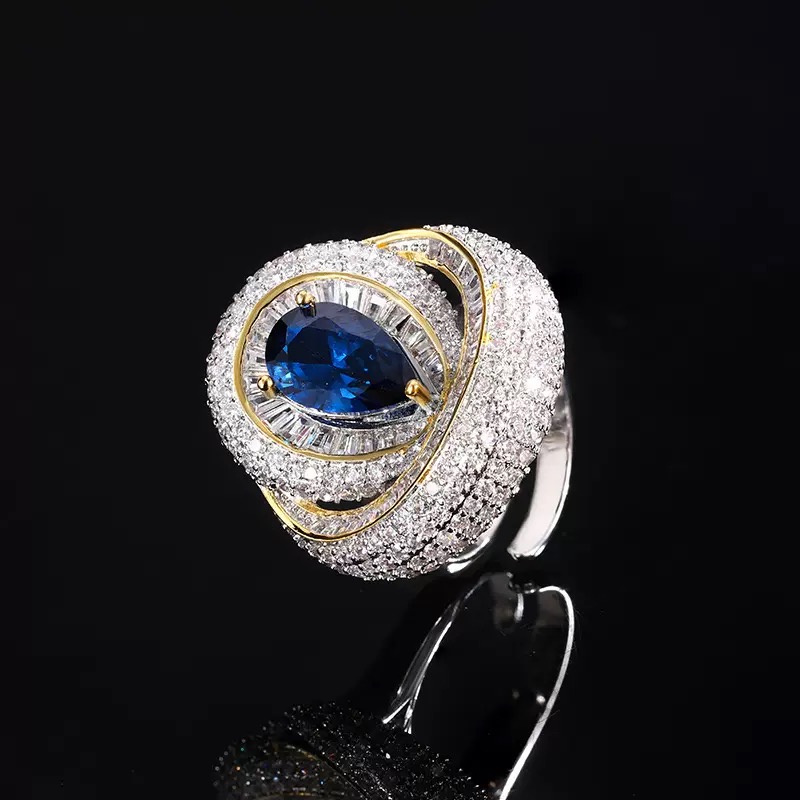 典藏轻奢-高精切蓝宝石戒指YY-482