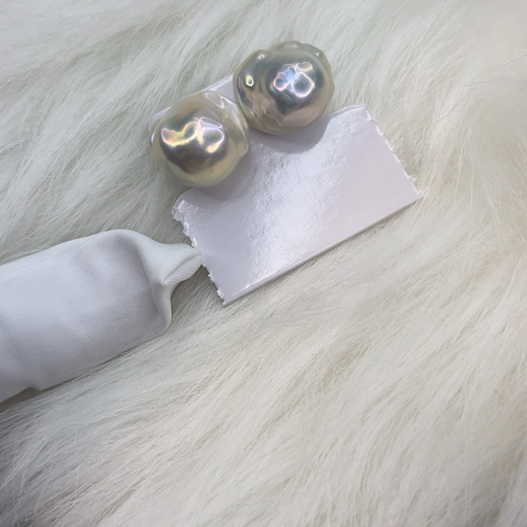 银S925镶嵌淡水珍珠耳饰