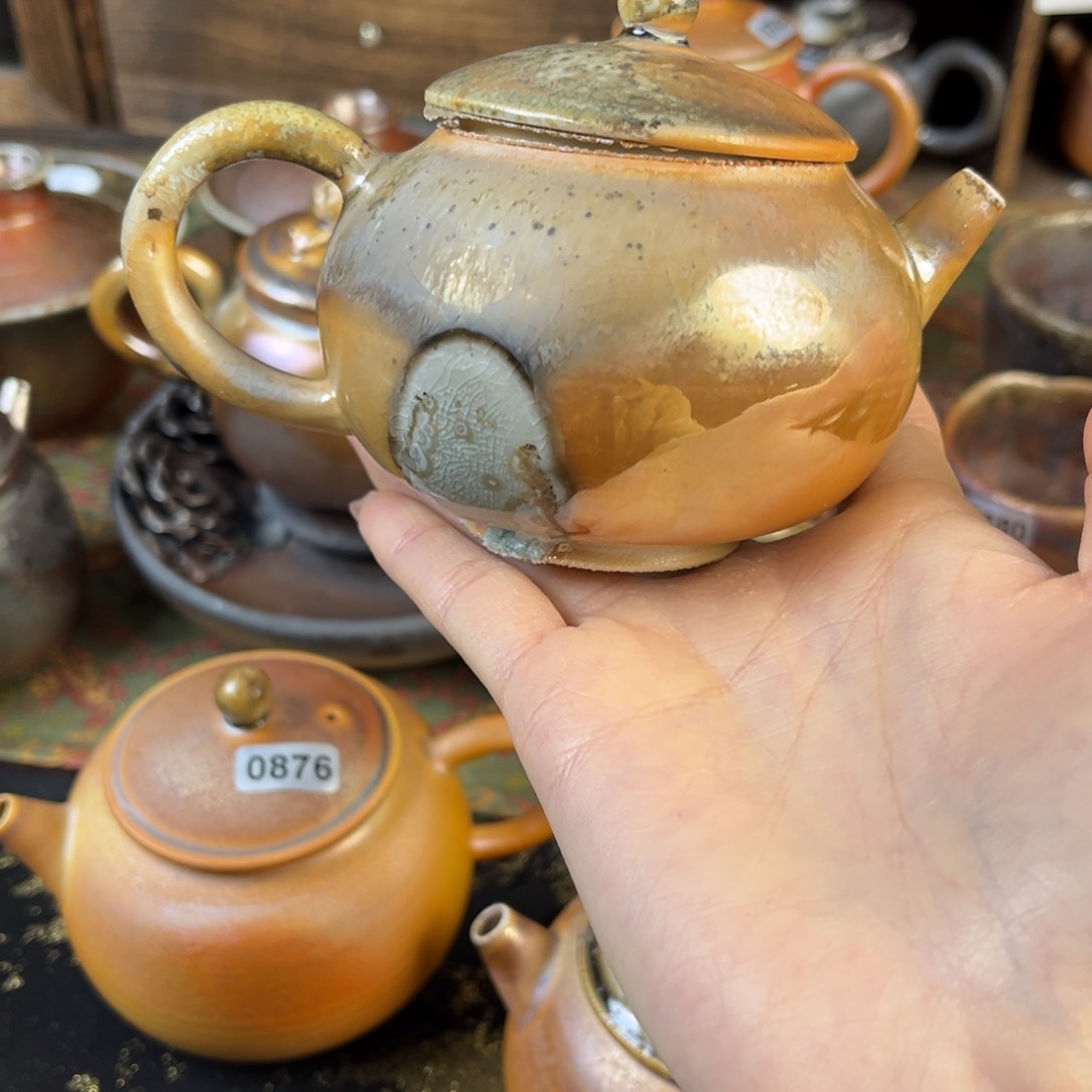 杯柴烧茶器中白泥