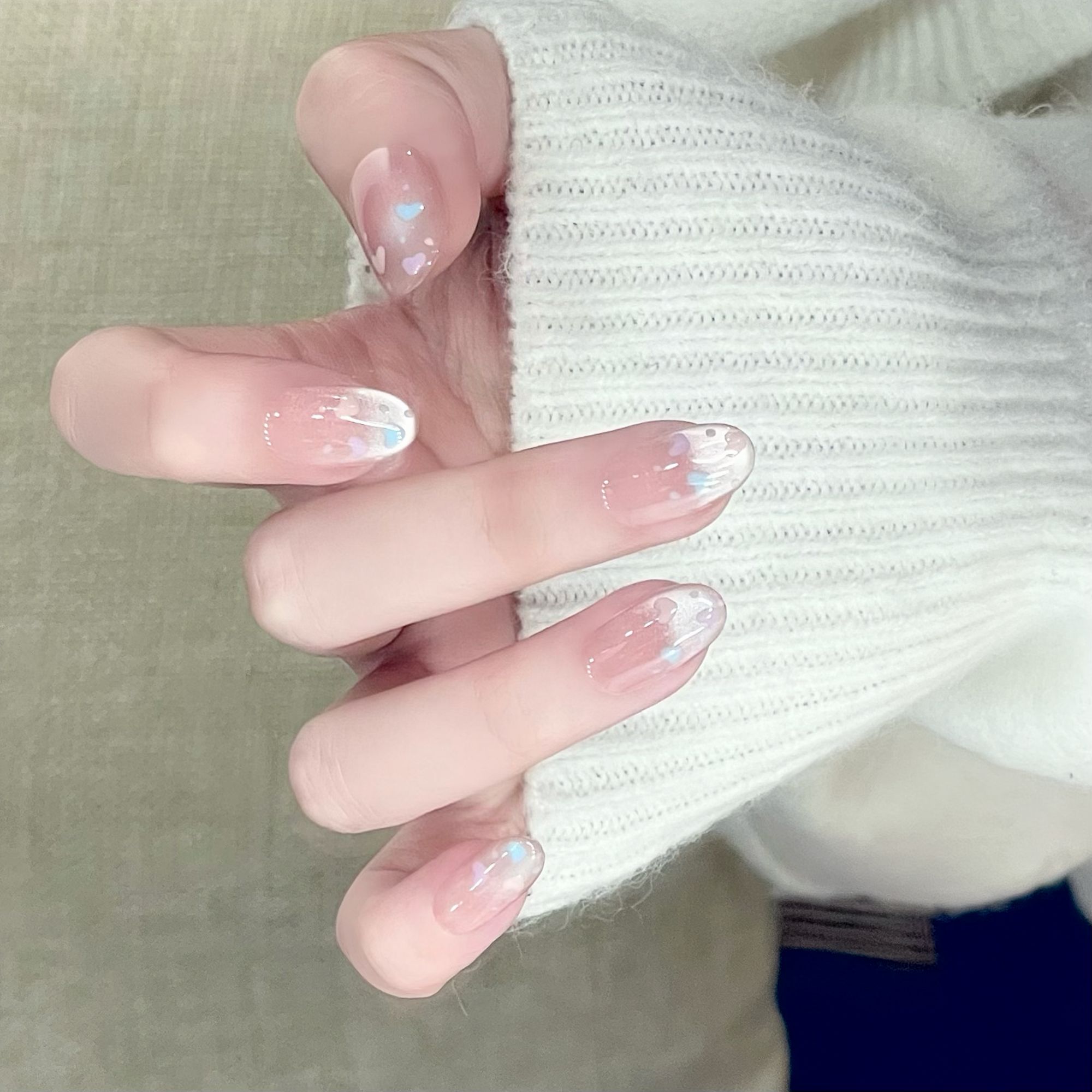 【又心动了】高级设计感手工甲系列 多巴胺爱心少女粉嫩穿戴美甲