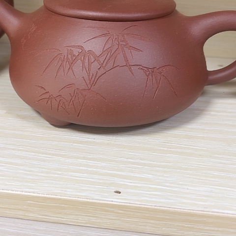 紫砂茶壶大满瓢370cc刻绘