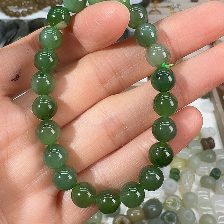 和田玉（碧玉）未镶嵌颈饰8mm