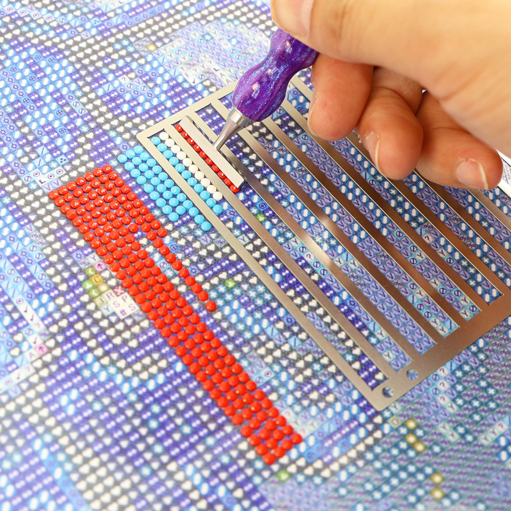 点钻神器2025新款爆款钻石画不锈钢钢尺圆钻方钻铝合金钢点钻工具