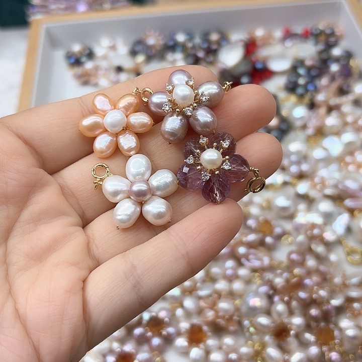 淡水珍珠发饰银S925镶嵌