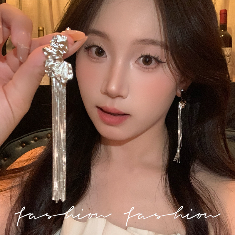 合金亚克力耳饰 欧美复古轻奢长款流苏小众独特夸张个性耳坠耳饰