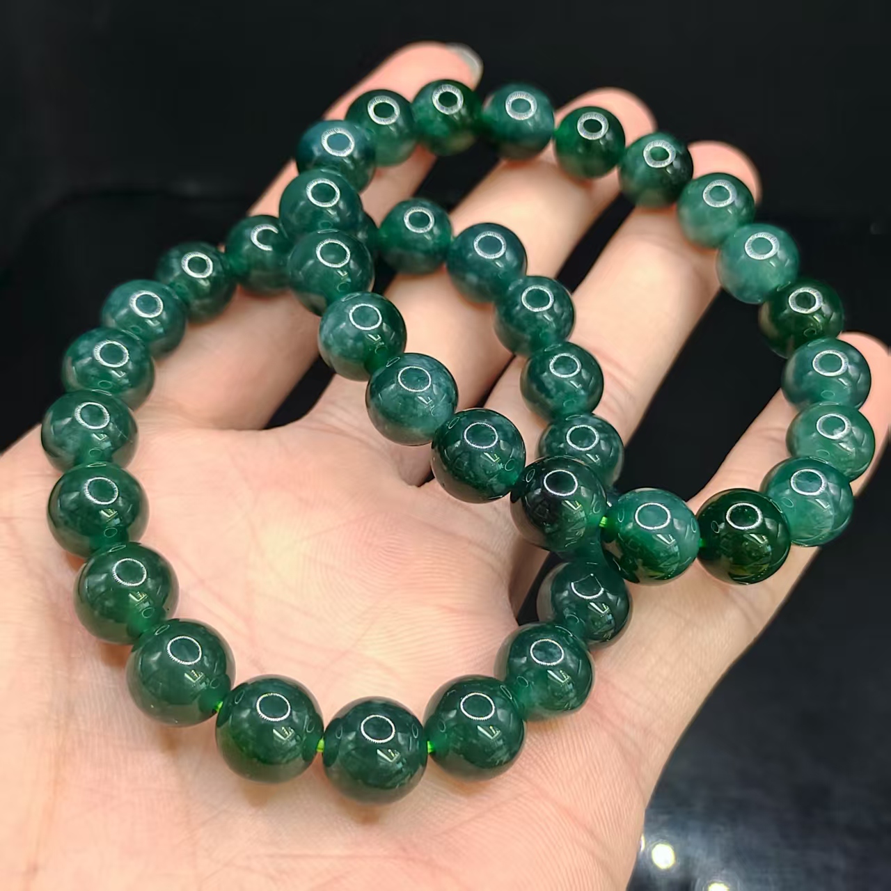 【龙龙严选】翡翠单圈手串GS【多样性发其一】约9mm+