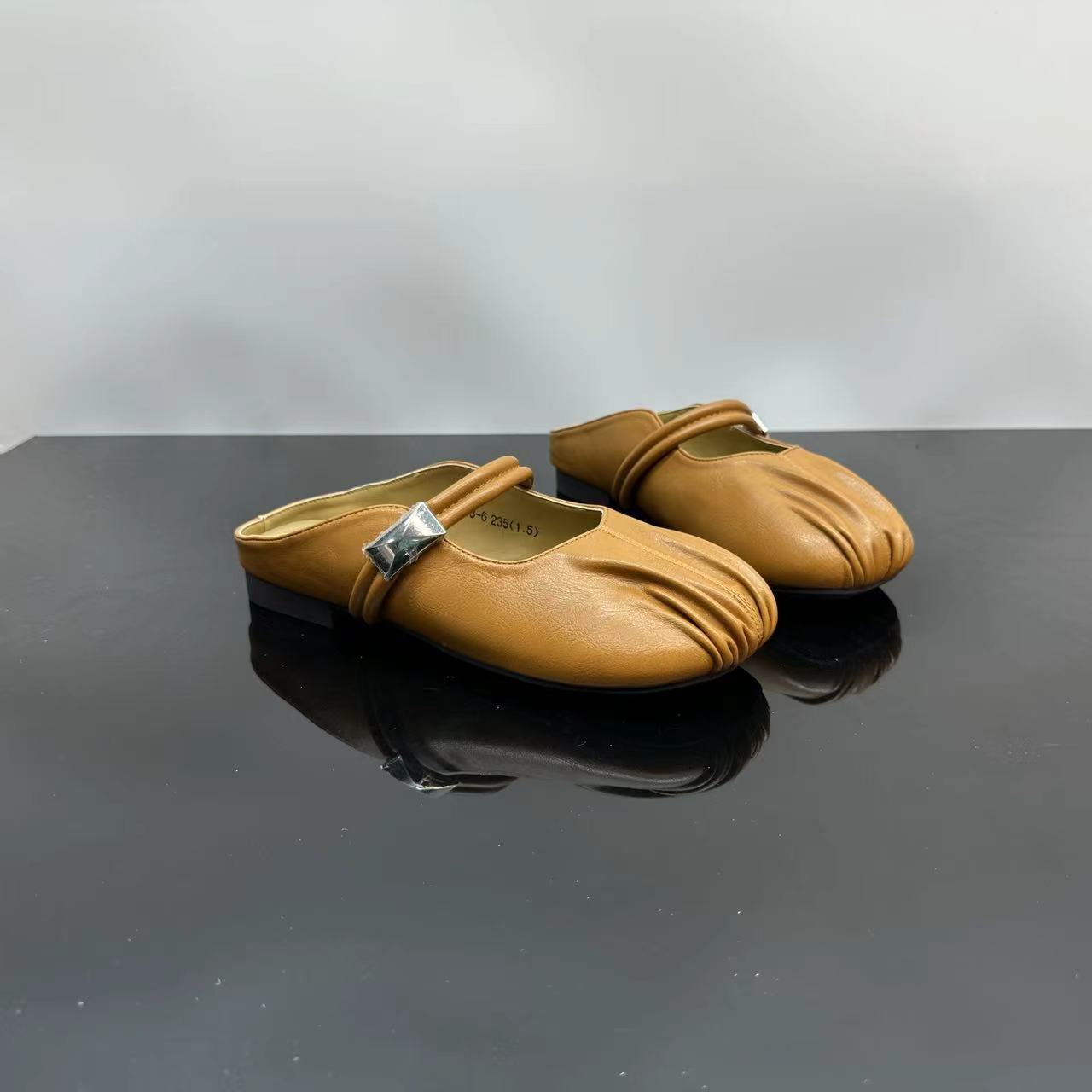 夏季新款舒适半拖单鞋复古百搭低跟软底休闲鞋 X 检 868-6