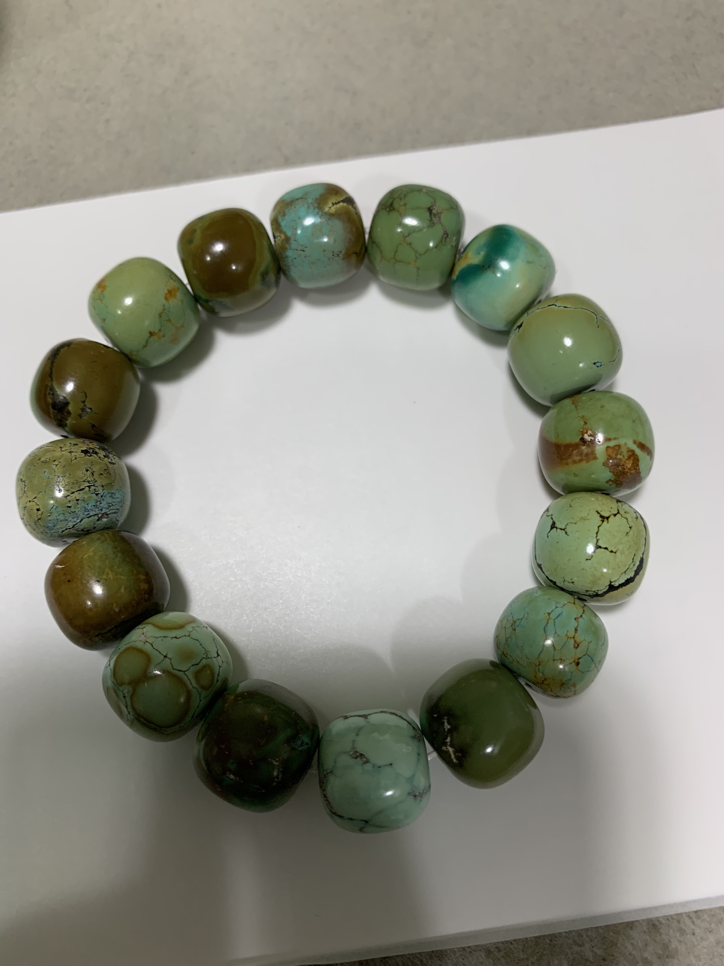 原矿绿松石大尺寸单圈