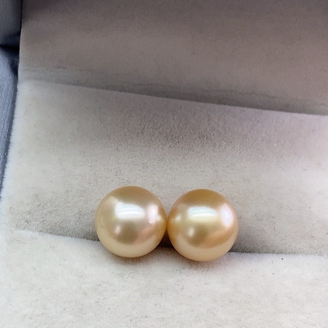 银S925镶嵌海水珍珠耳饰