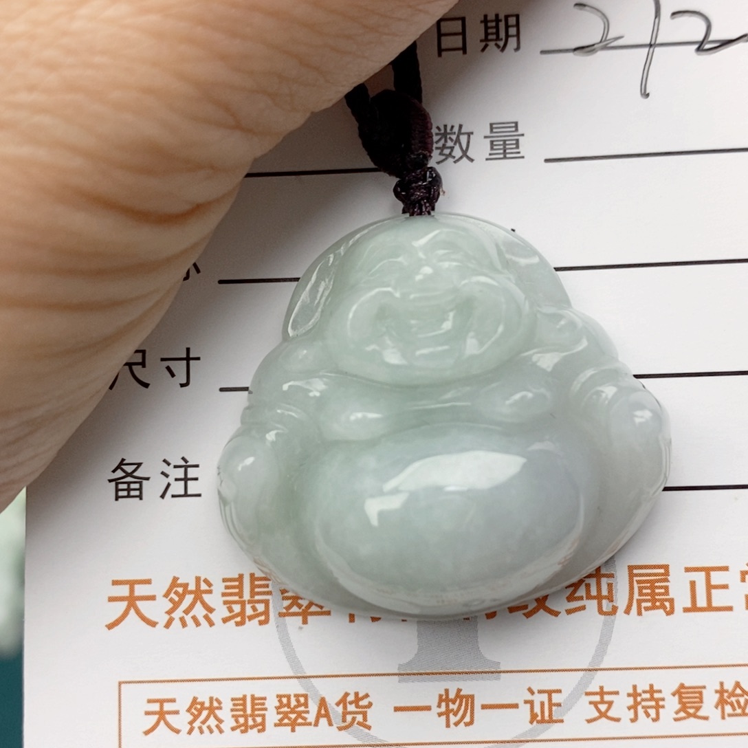 翡翠颈饰未镶嵌小*佛公