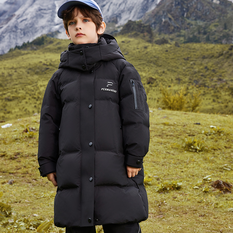 3QR2024新款亲子款高品质男女童中长款时尚儿童羽绒服9082