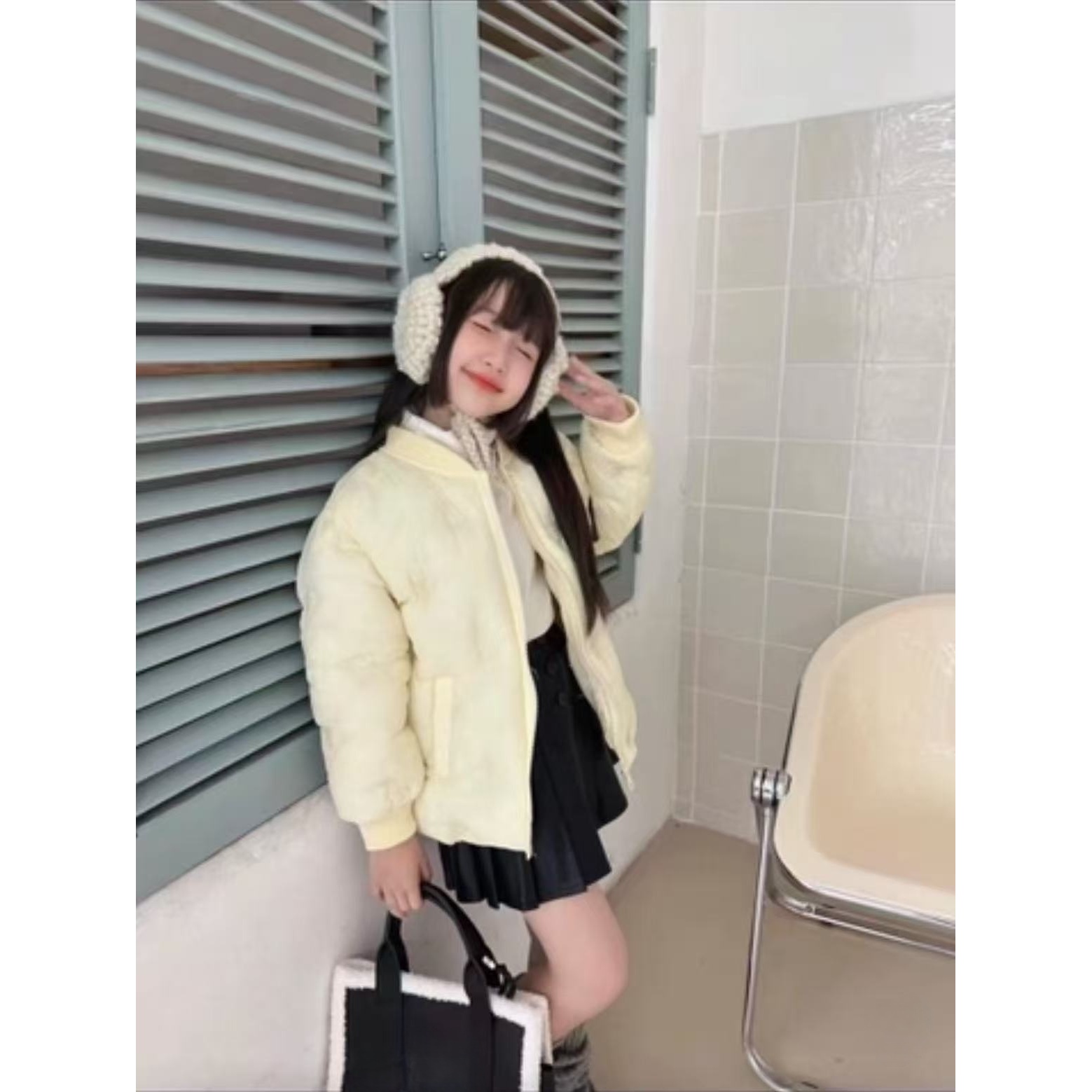 【米果妈】儿童2025冬季新款刺绣小熊棉服B2724