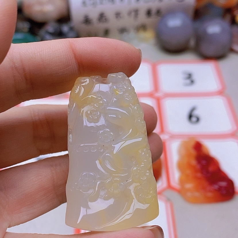 【闪购商品】未镶嵌玛瑙/玉髓珠宝半成品钓*