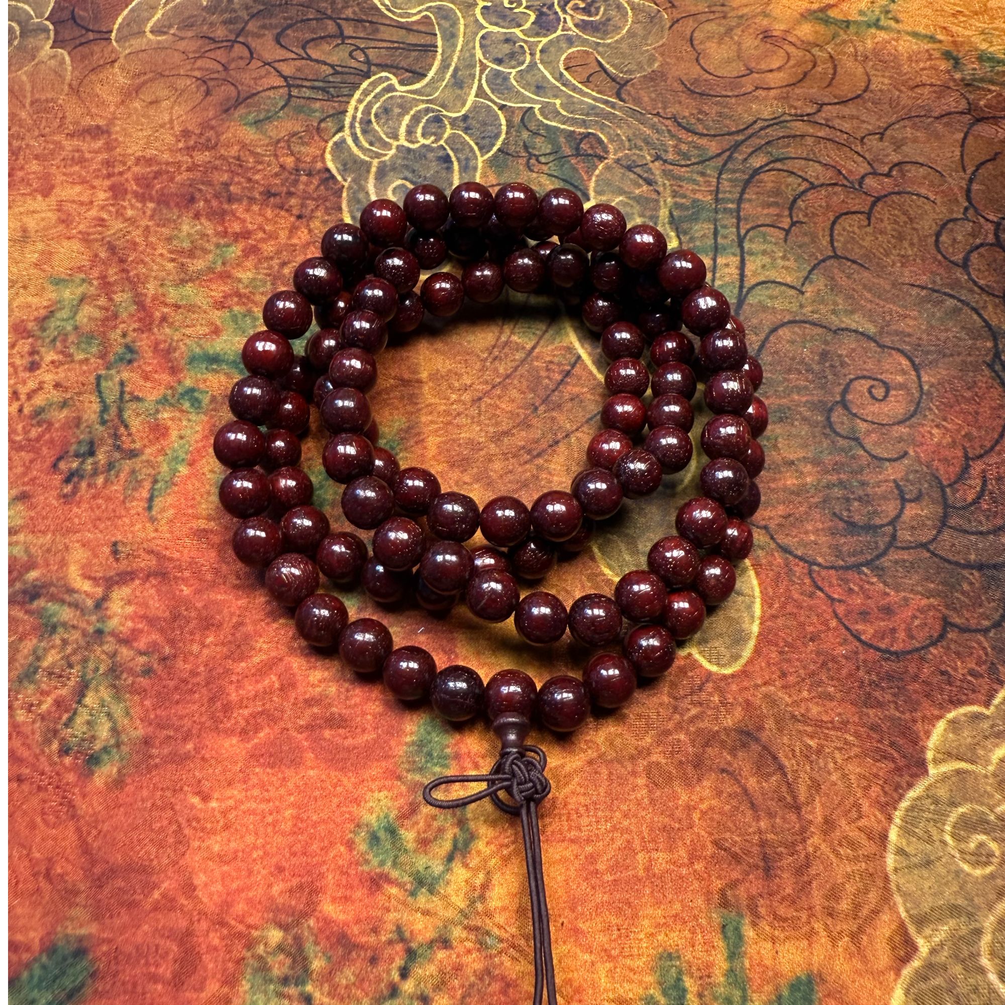 A075小叶紫檀108多圈8mm-无礼盒