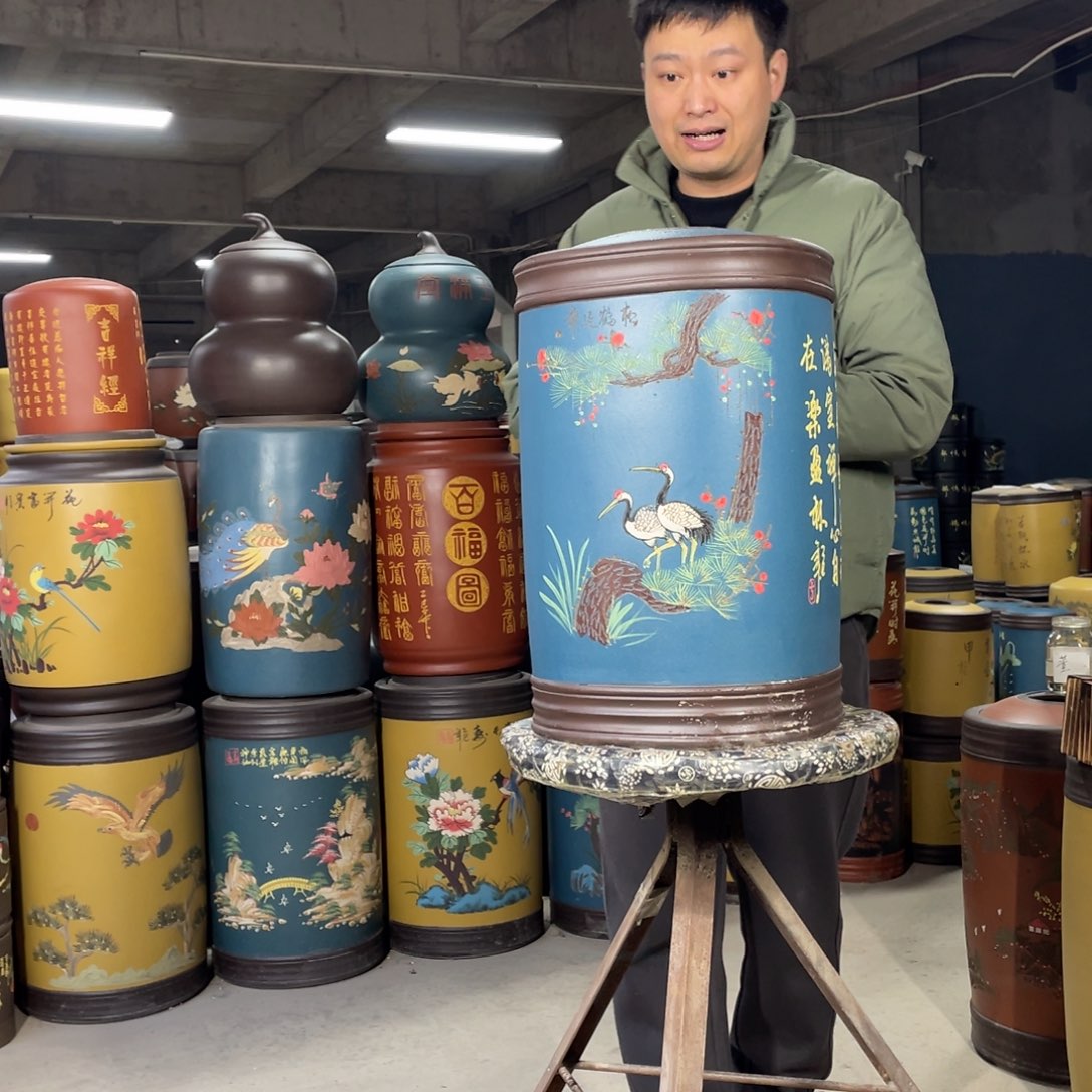 宜兴原矿紫砂茶叶罐