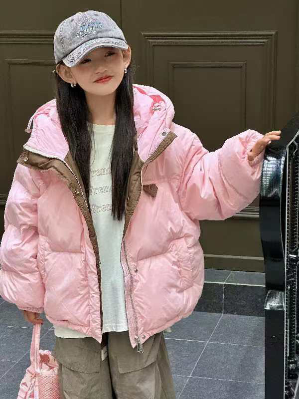 女童羽绒服2024儿童新款保暖韩版面包洋气轻薄鸭绒冬季外套