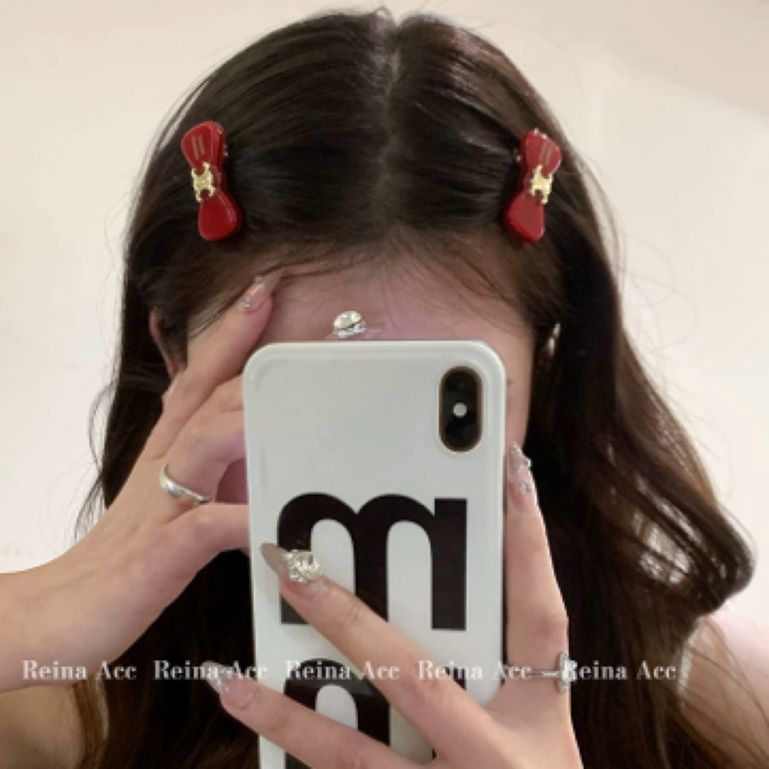 【彩色蝴蝶结鸭嘴夹】前额侧边碎发刘海夹子甜美发卡精致可爱头饰