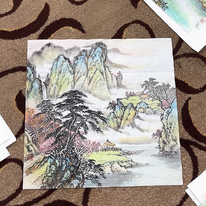 国画燚三尺斗方山水