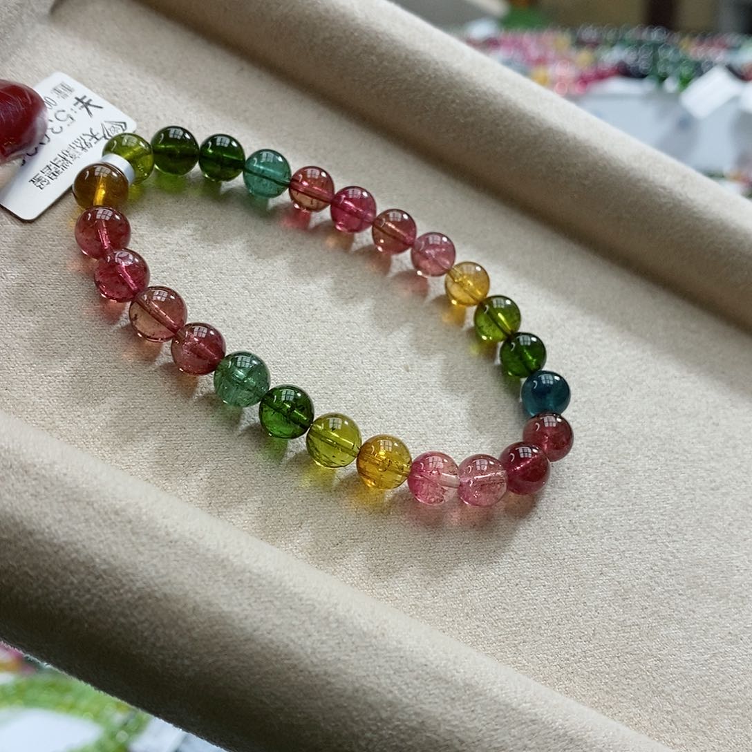 碧玺手链未镶嵌多样性发一条