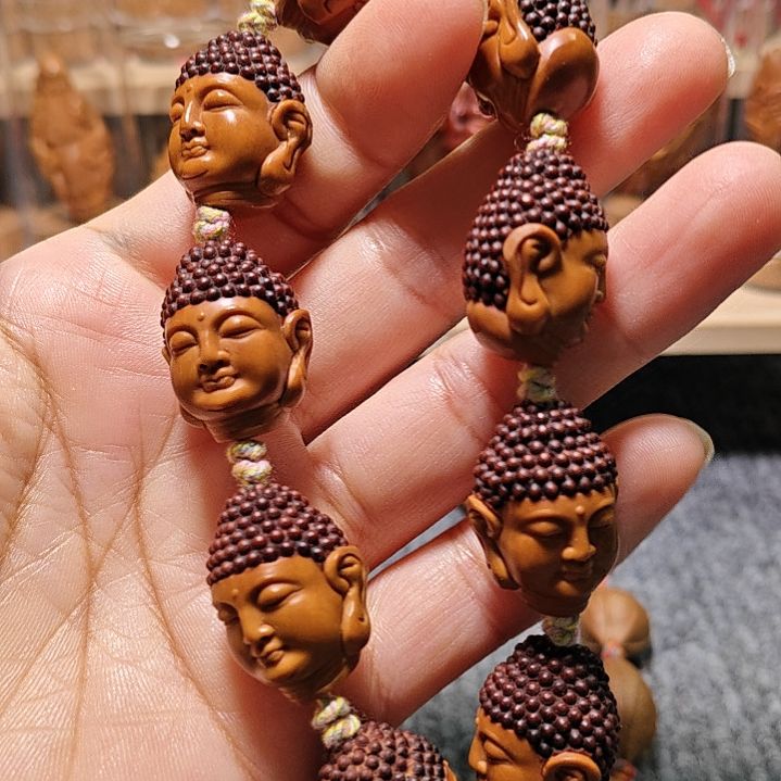 橄榄核手串/手链橄榄核核雕佛头