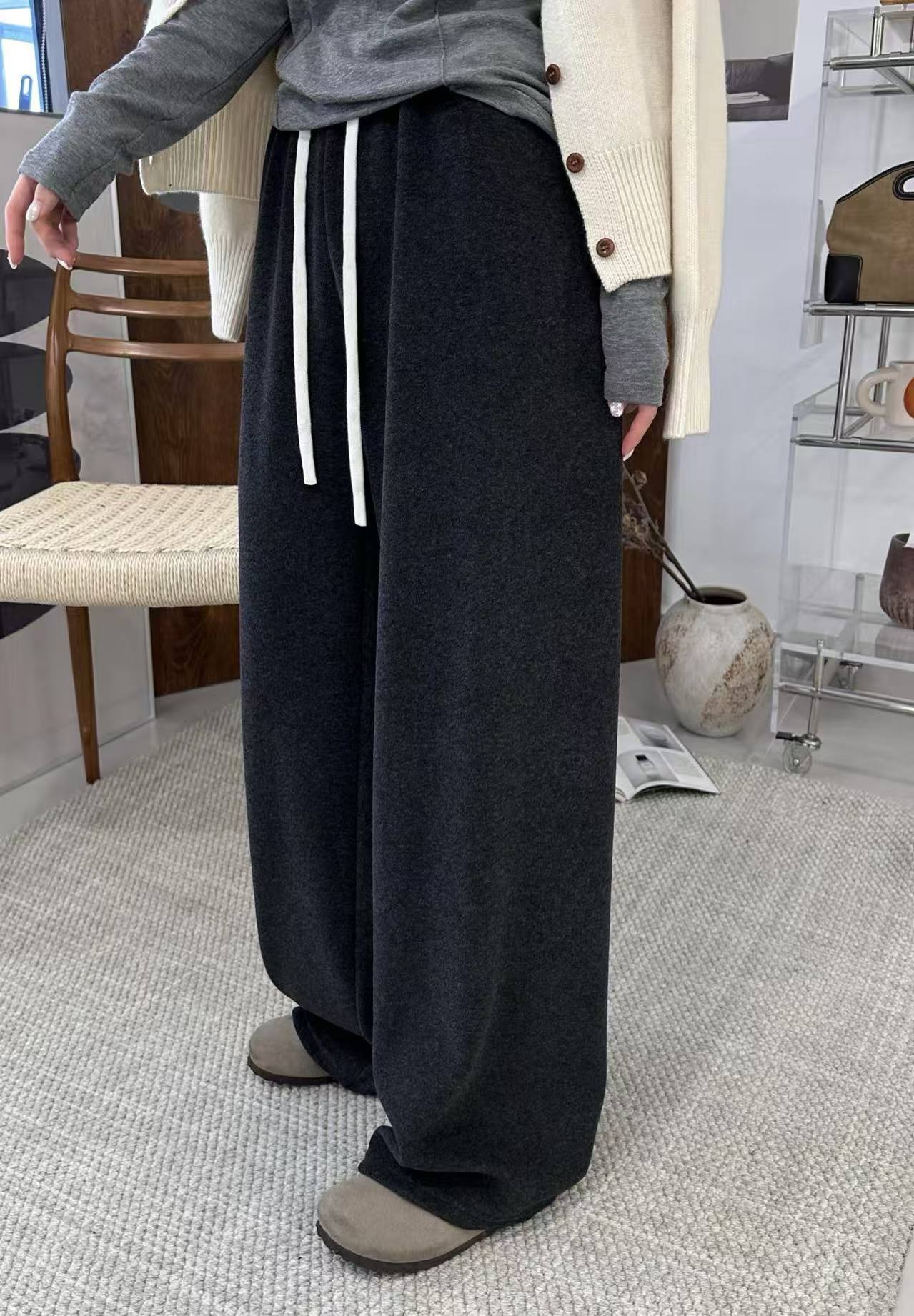 【加绒糯米裤】韩版加绒宽松休闲裤