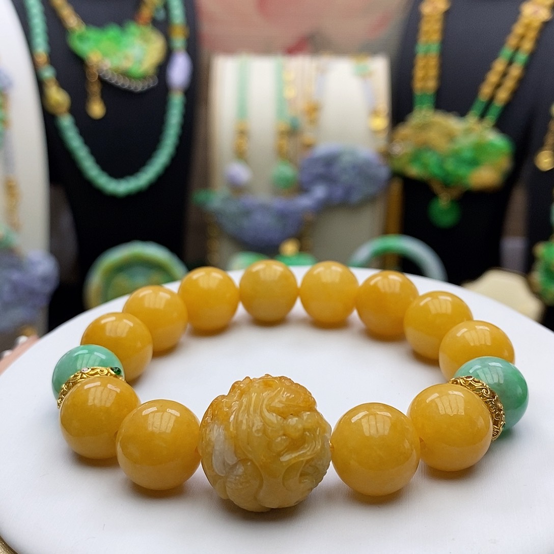 翡翠手链未镶嵌天然