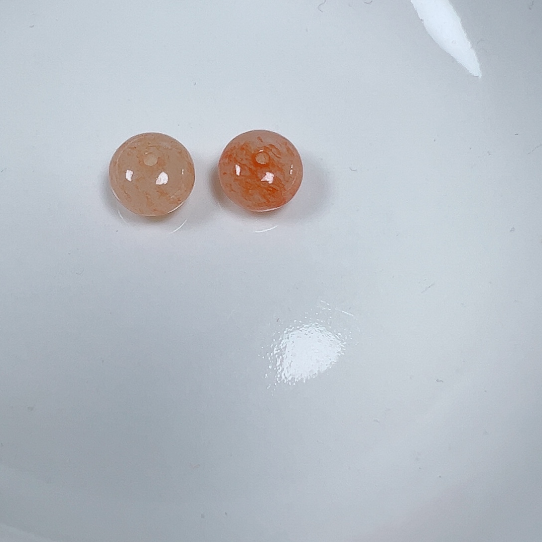 翡翠散珠W*-鼓珠两个，