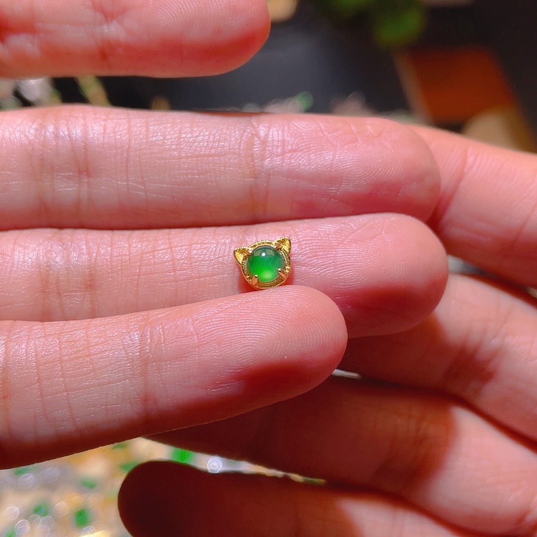 翡翠吊坠(不含链)银S925镶嵌