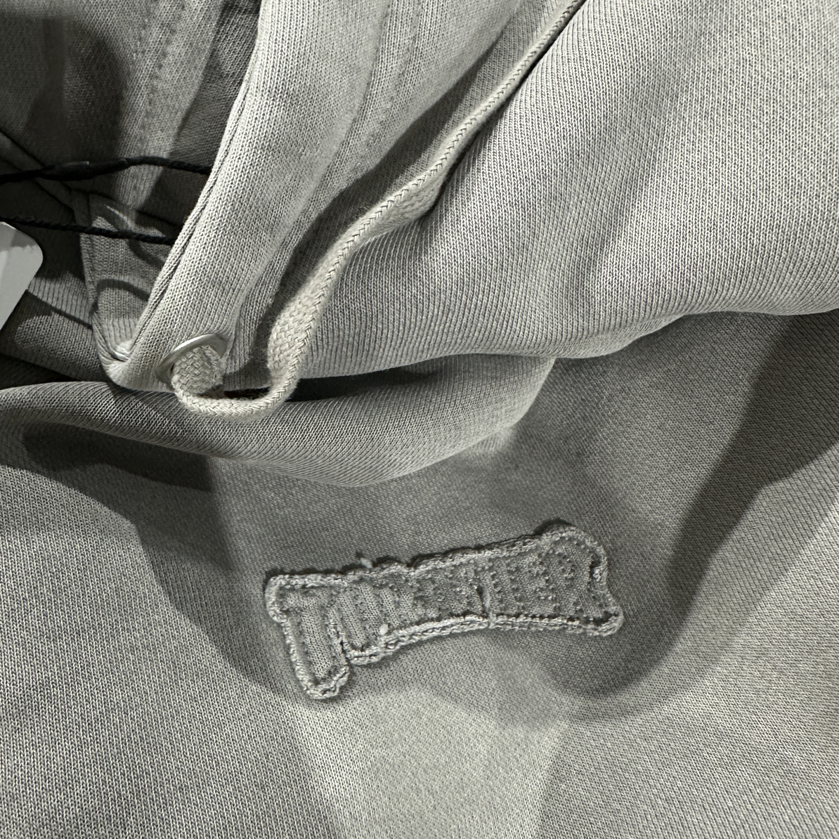 THR贴布刺绣加绒连帽卫衣