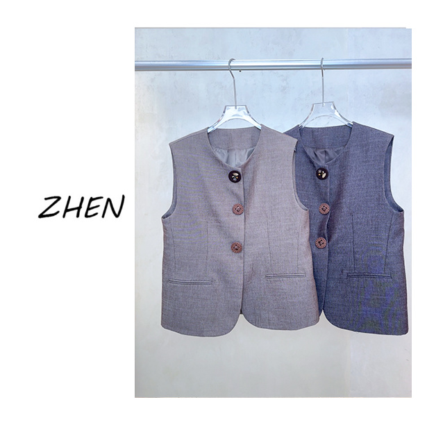 【ZHEN】25K01168 2025新款外套职场风小众设计师款马甲