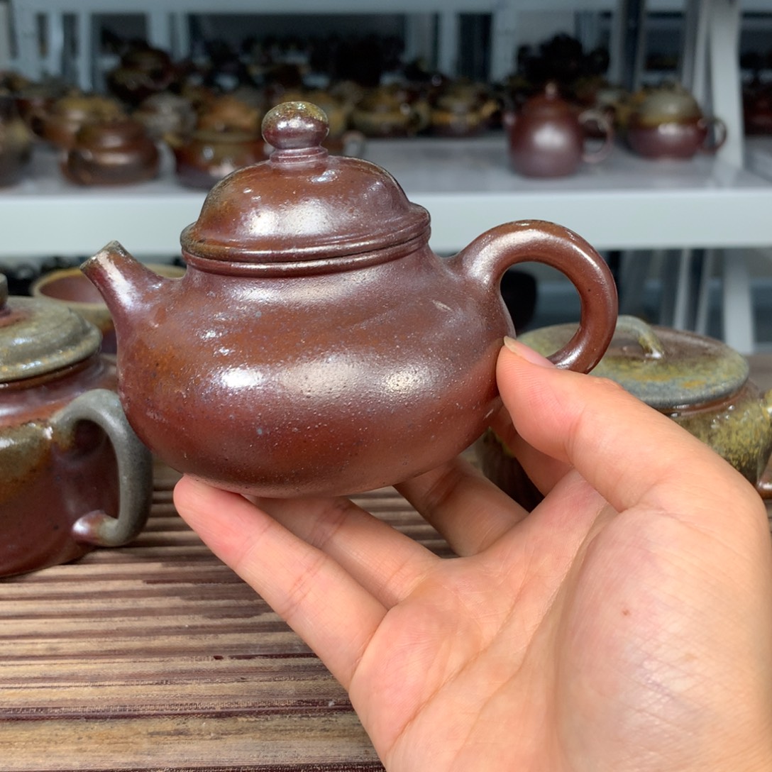 茶壶紫砂纯自然柴烧