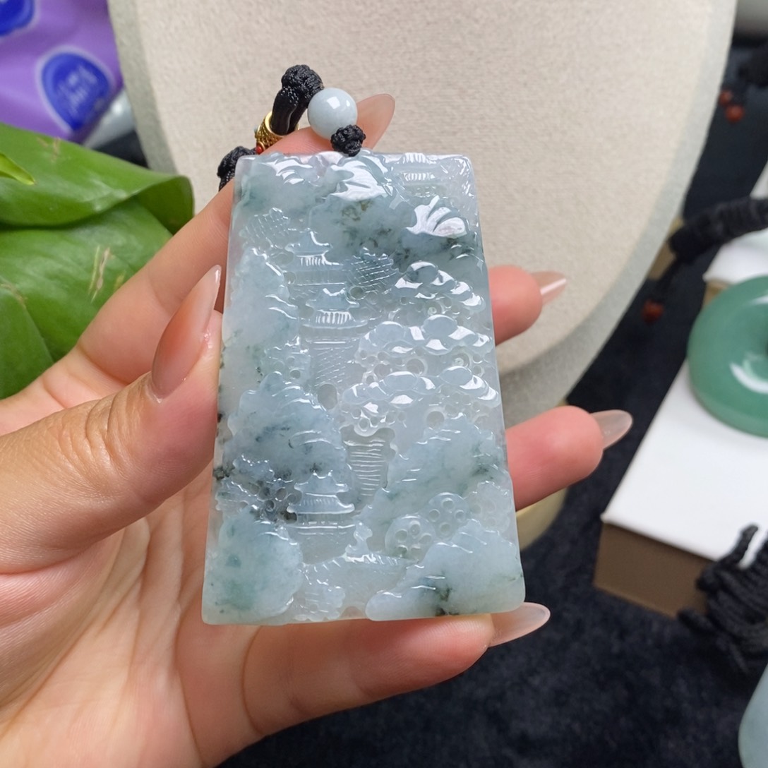 翡翠未镶嵌颈饰缅甸天然A货翡翠