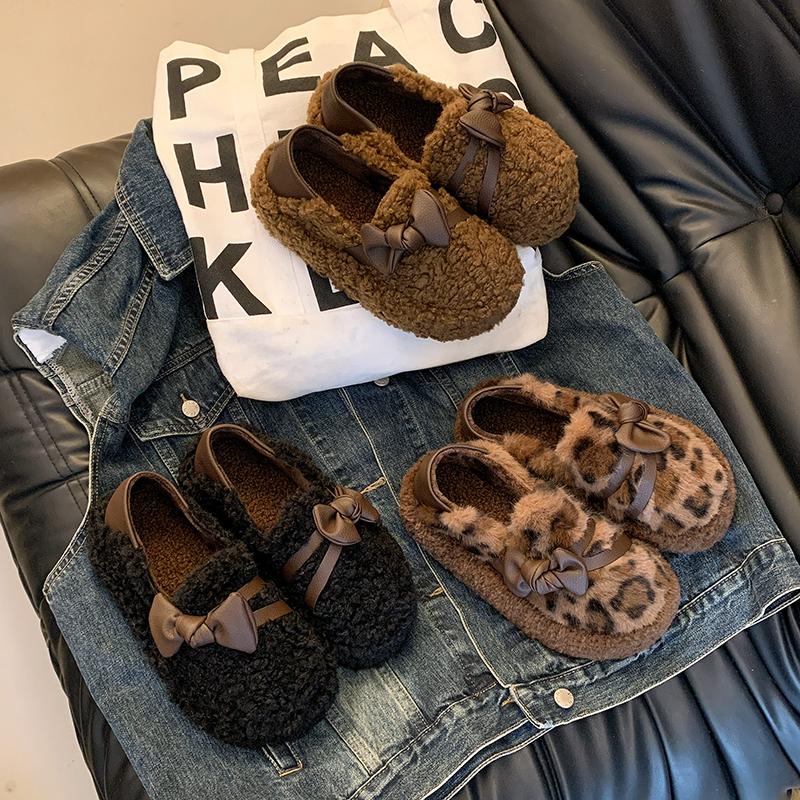 厚底毛毛鞋女外穿2025冬季新款加绒保暖豆豆鞋网红爆款羊羔毛棉鞋